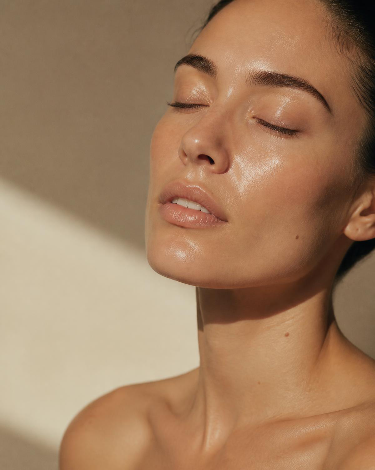 Skin treatment close-up
